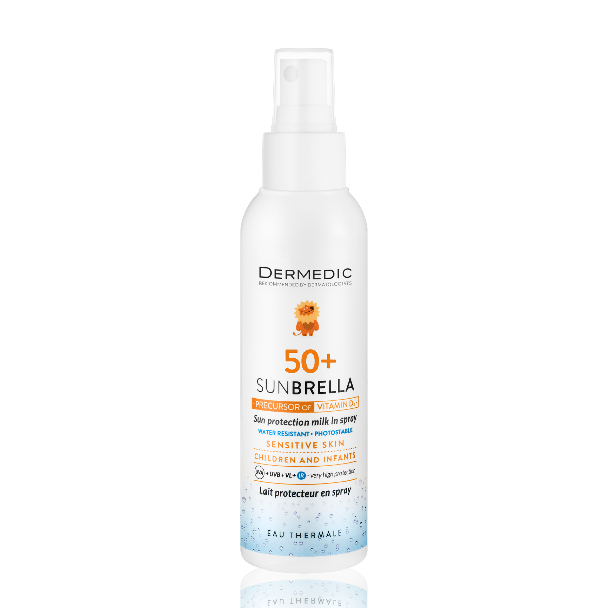 Sun protection milk in spray SPF 50+ for children over 6 months of age